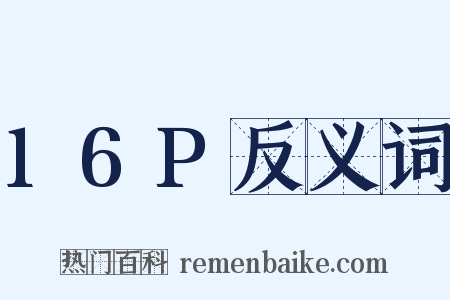 16P反义词是什么意思的图片